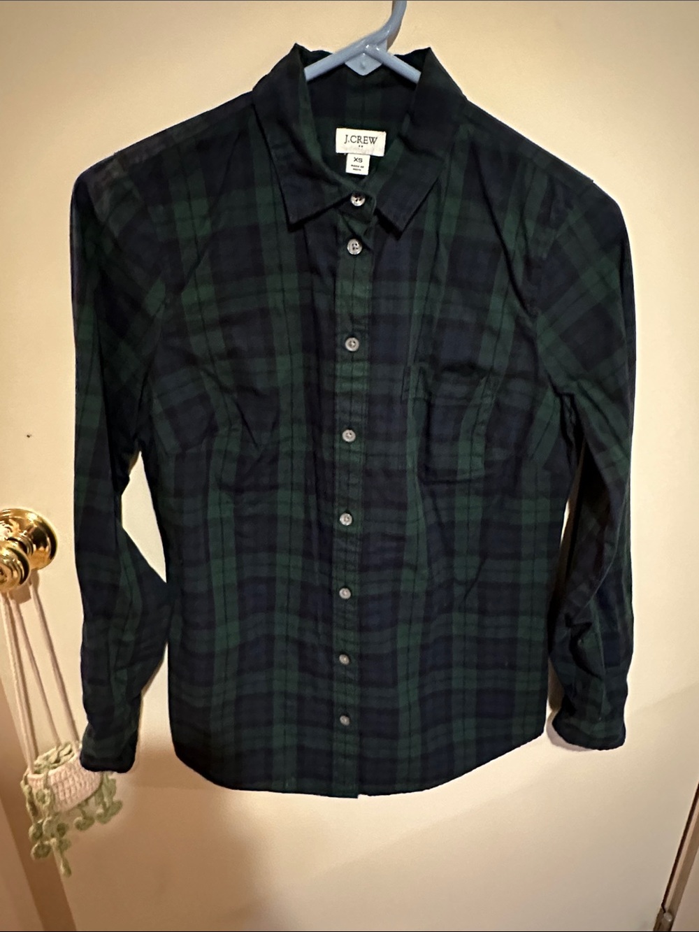 J.Crew Black Watch Women's Button Down Size XS